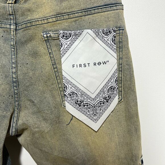 NWT Limited Edition First Row Mens Multi Cargo Slim Straight Jeans Sz 40 - Picture 7 of 12